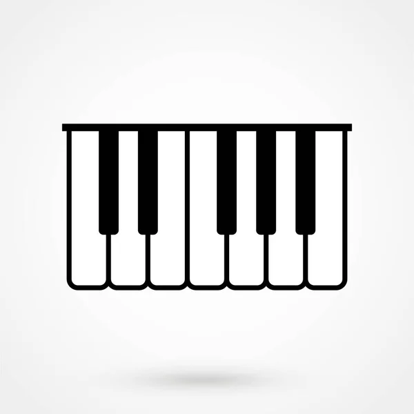 Icône Vectorielle Piano Pour Application Web Mobile Style Design Plat — Image vectorielle