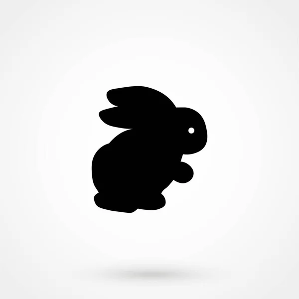 Konijn Pictogram Vector Konijn Silhouet Geïsoleerde Bunny — Stockvector