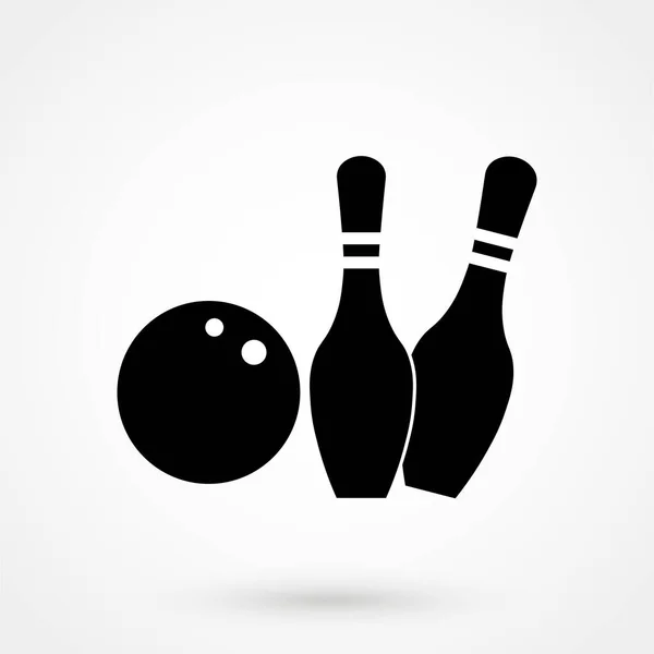 Icon Bowling Web Mobile Application Flat Design Style — Vetor de Stock