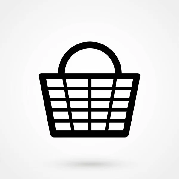 Shopping Basket Icon Web Mobile Application Flat Design Style — Stockvektor