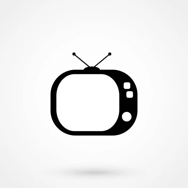 Εικονίδιο Τηλεόρασης Μοντέρνο Επίπεδο Στυλ Που Απομονώνονται Γκρι Φόντο Τηλεοπτικό — Διανυσματικό Αρχείο