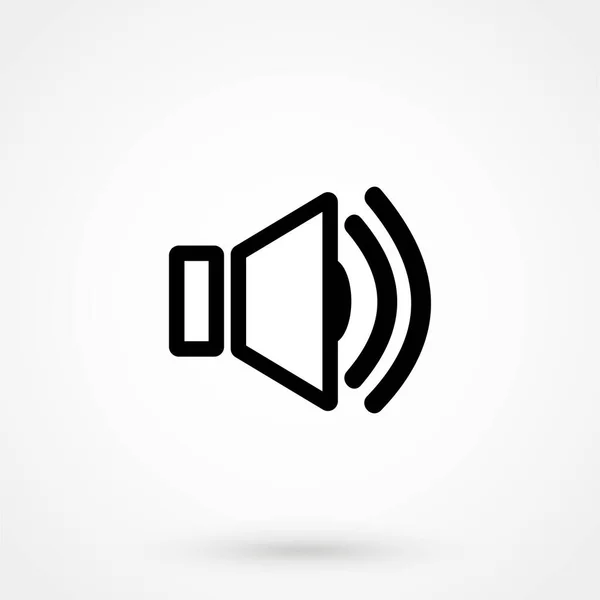 Volume de haut-parleur audio ou volume de haut-parleur de musique icône d'art en ligne pour applications et sites Web — Image vectorielle