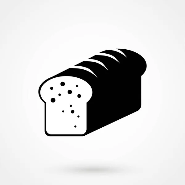 Toast chléb vektorové ikony. Celozrnné potraviny znamení. Sladký bochník symbol. Pekárna ikona. — Stockový vektor