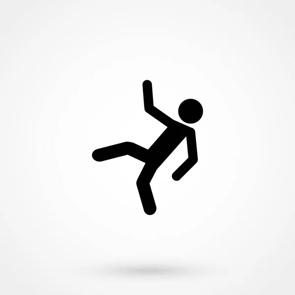 Slippery floor icon on white background for web and mobile application. Flat design style. — Stockvektor