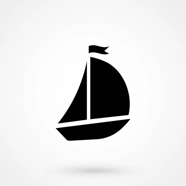 Webおよびモバイルアプリケーション用のボートアイコンを帆 — ストックベクタ