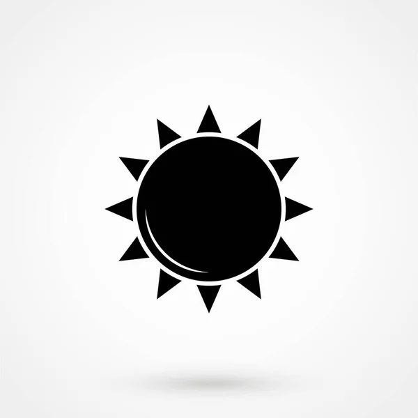Векторная Икона Солнца Веб Мобильного Приложения Плоский Дизайн — стоковый вектор