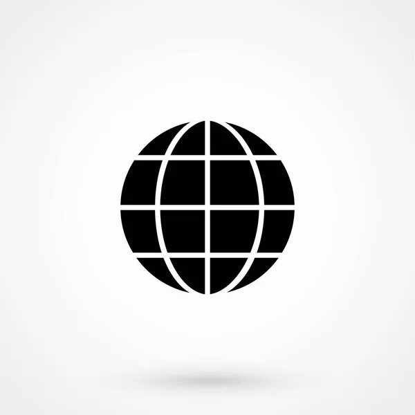 Globe Icon Vector Illustrazione Sullo Sfondo Bianco — Vettoriale Stock
