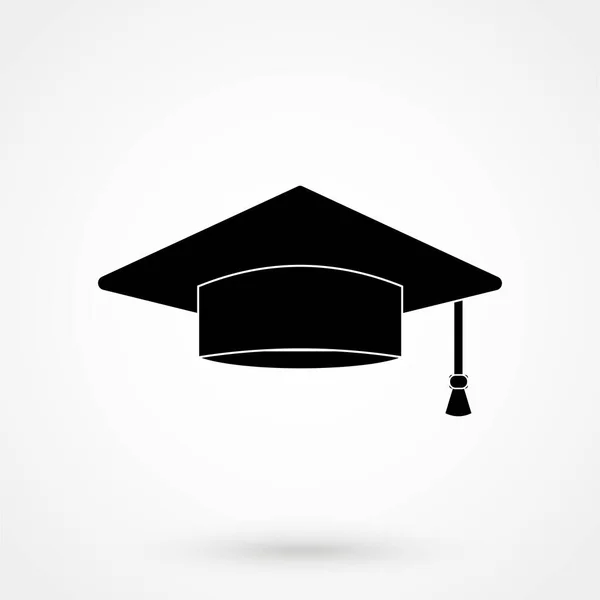 Graduation Cap Icon Web Mobile Application Flat Design Style — Vettoriale Stock