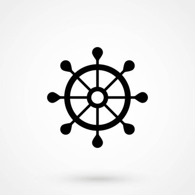 Gemi direksiyon vektör simgesi.