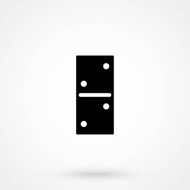 Domino simgesi arka planda izole edildi. Modern düz resim, iş, pazarlama, internet konsepti.