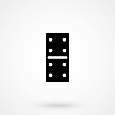 Domino simgesi arka planda izole edildi. Modern düz resim, iş, pazarlama, internet konsepti.