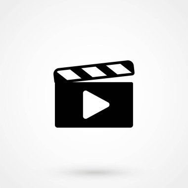 Web sitesi tasarımı veya mobil uygulamalar için el çırpma tahtası simgesi. Logo illüstrasyonu.