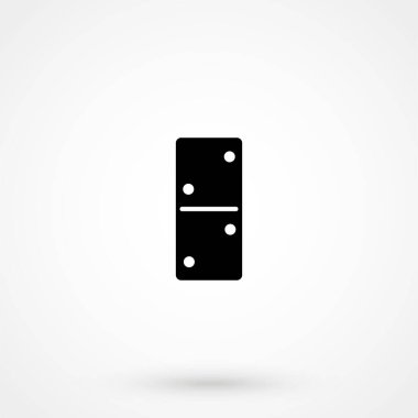 Domino simgesi arka planda izole edildi. Modern düz resim, iş, pazarlama, internet konsepti.