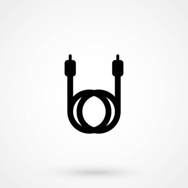 Jack kablo izole vektör simgesi