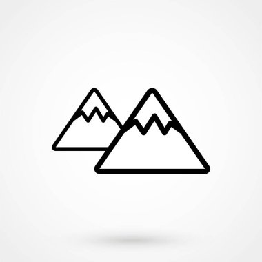 Dağ simgesini illüstrasyon izole vektör işareti simgesi