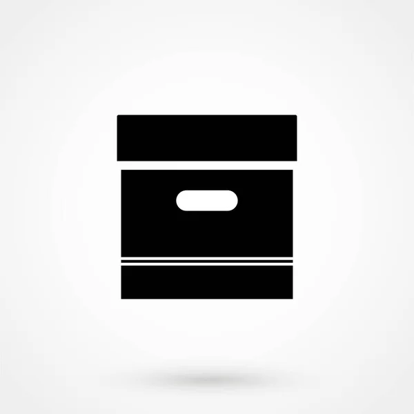Коробка Пакунок Ізольована Ізольована Плоска Веб Мобільна Піктограма — стоковий вектор