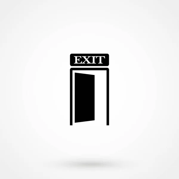 Exit Ikon Elszigetelt Háttér — Stock Vector