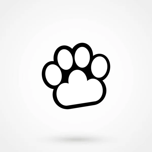 Cat Footprints Icon Web Mobile Application Flat Design Style — Stock Vector