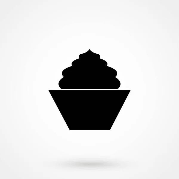 Cupcake Symbol Web Site Design Button Mobile App Logo Illustration — Stockvektor