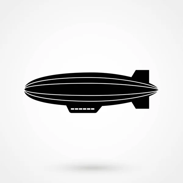 Luchtschip Zeppelin Icoon Duidelijke Illustratie — Stockvector