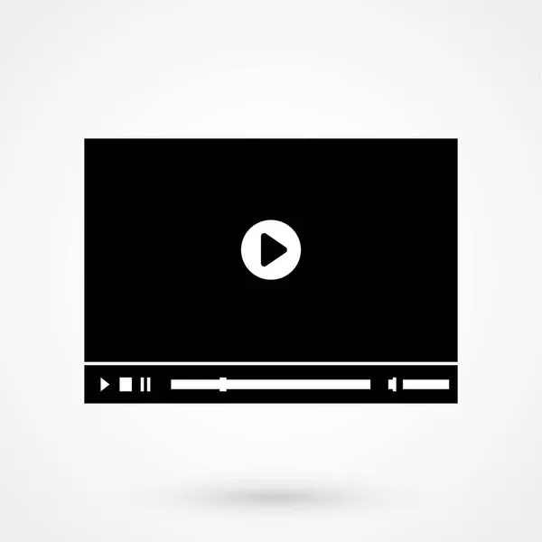 Plantilla Interfaz Reproductor Vídeo Para Aplicaciones Web Móviles Ilustración Vectorial — Vector de stock