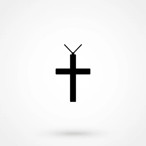 Cross Symbole Chrétien Illustration Vectorielle Conception Plate — Image vectorielle