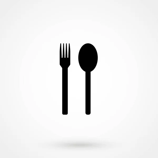Tenedor Cuchara Icon Spoon Fork Vector Ilustración — Vector de stock