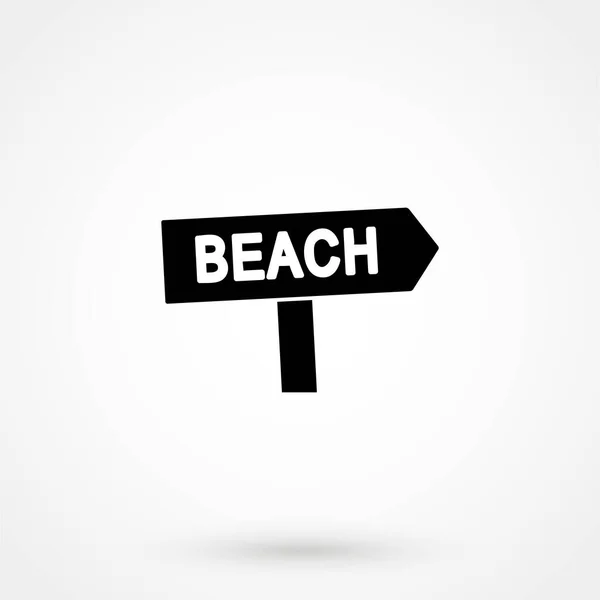 Beach Sign Simple Icon Vector Art — Stockvektor