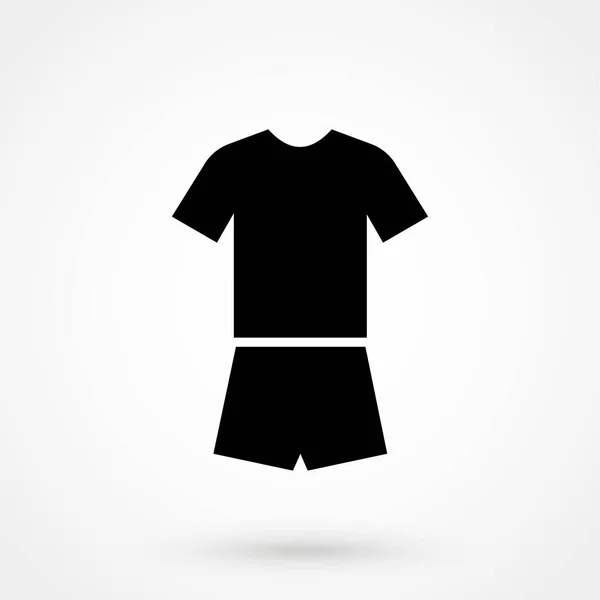 Soccer Uniform Icon Flat Design Vector Illustration — Vetor de Stock