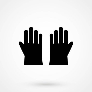 Eldiven simgesi vektör illüstrasyonu