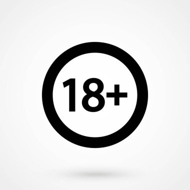 18 artı işaret simgesi vektörü