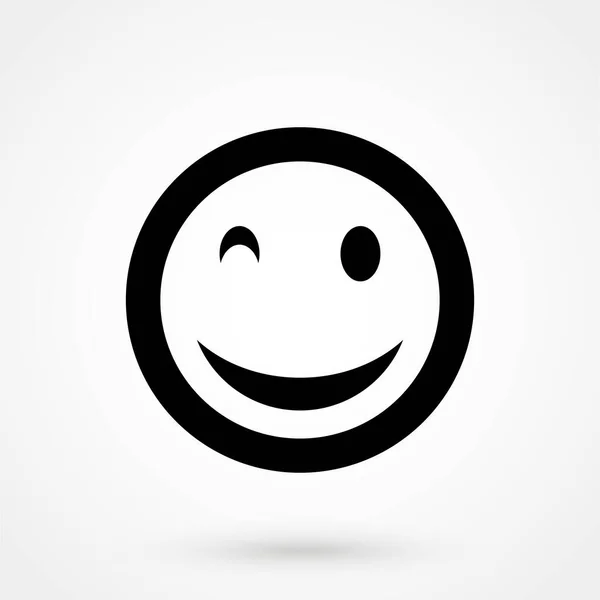 Wektor Mrugający Uśmiech Projektowania Stron Internetowych Logo Aplikacji Interfejsu Użytkownika — Wektor stockowy