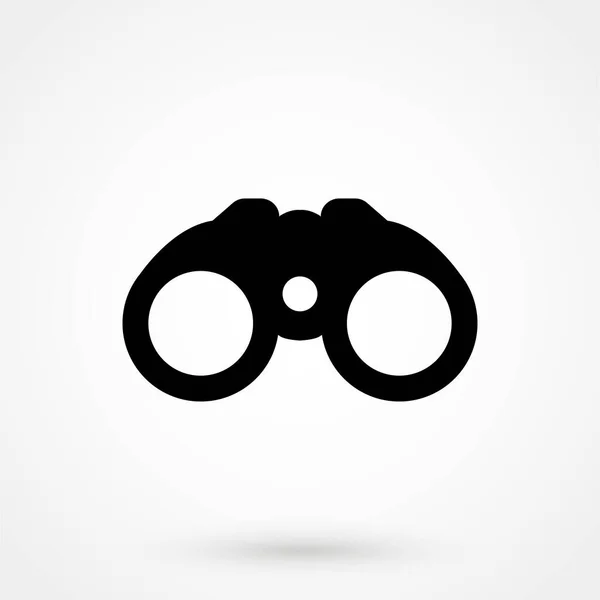白色に孤立した双眼鏡アイコン シンボル ロゴイラスト — ストックベクタ