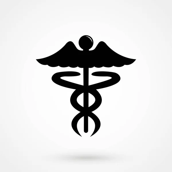 杖标志符号图标 医学和医疗保健 药房标志矢量图形 在白色的背景下 Eps 固体模式 — 图库矢量图片