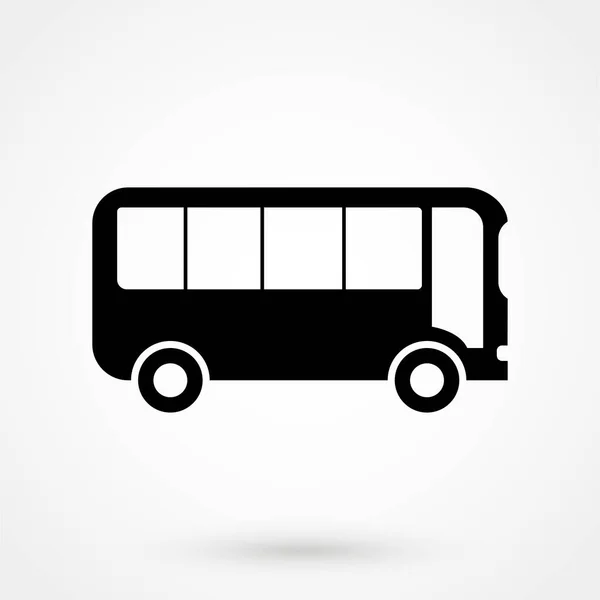 Bus Icon Isolated White Symbol Logo Illustration — Vettoriale Stock