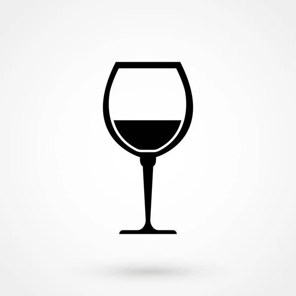 Ícone Vidro Vinho Vector —  Vetores de Stock