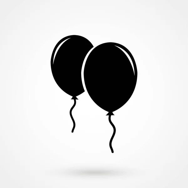 Balloons Icon Vector Isolated White Symbol Logo Illustration — Stockvektor