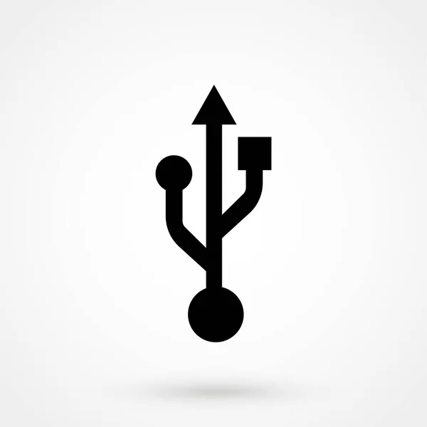 Usb Icon Vector Isolated White Symbol Logo Illustration — 图库矢量图片