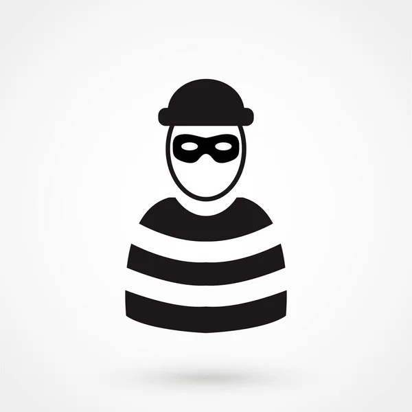 Isolated Convict Icon Symbol Auf Sauberem Hintergrund Vector Prisoner Element — Stockvektor