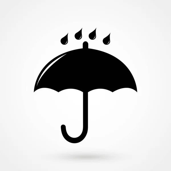 Відкрита Значок Парасольки Під Дощем — стоковий вектор