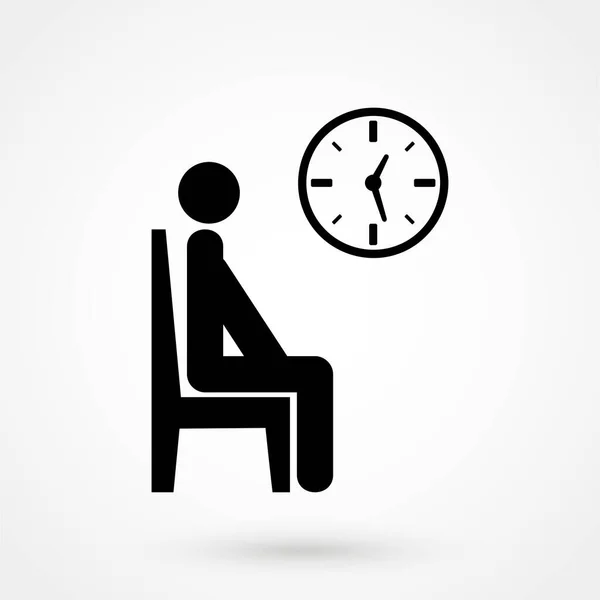 Waiting Room Icon Isolated White Symbol Logo Illustration — Stock Vector