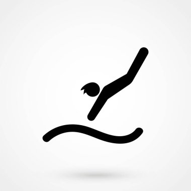 Yüzen Simge beyazda izole edildi. Sembol, logo illüstrasyonu