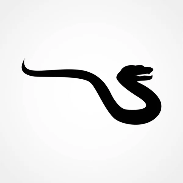 Snake Icon Satan Design Isolated White Symbol Logo Illustration — Vetor de Stock