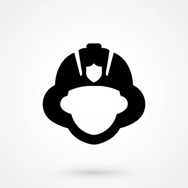 白で隔離された消防士のベクトルアイコン シンボル ロゴイラスト — ストックベクタ