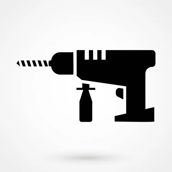 Drill Icon Isolated White Symbol Logo Illustration — 图库矢量图片