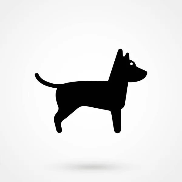 Dog Icon Vector Symbol Web Site Design Button Mobile App — Stock Vector