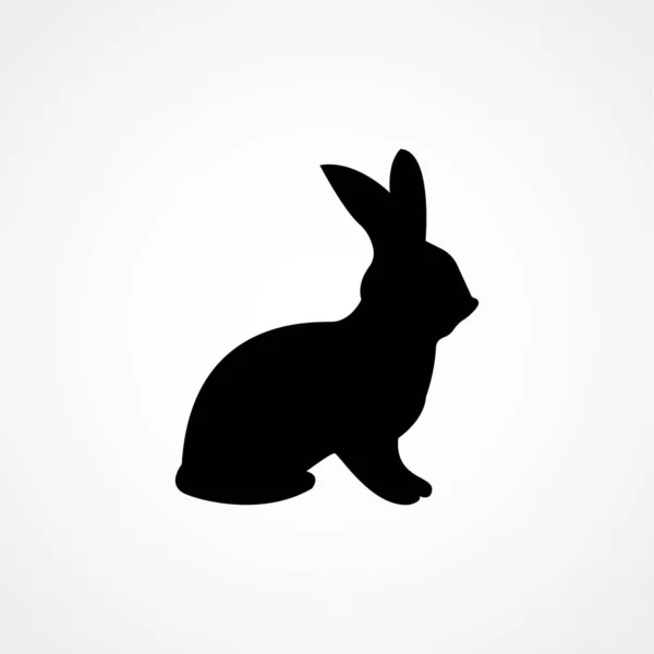 Icono Conejo Silueta Conejo Vector Conejo Aislado — Vector de stock