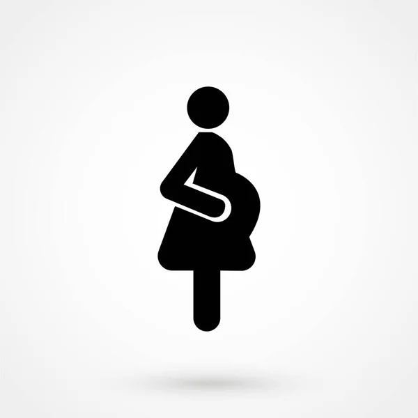 Ilustración Vectorial Chica Embarazada Aislada Sobre Fondo Blanco Una Mujer Gráficos vectoriales