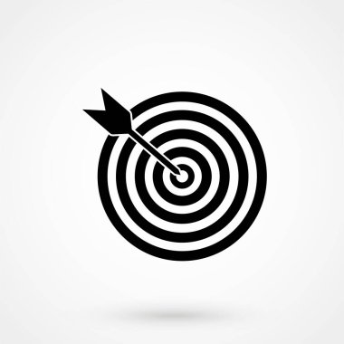 Web sitesi tasarımı veya mobil uygulama için vektör hedef simgesi. Logo illüstrasyonu