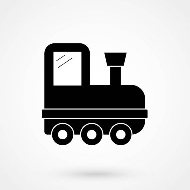 Web sitesi tasarımı veya mobil uygulama için tren işareti vektör sembolü. Logo illüstrasyonu